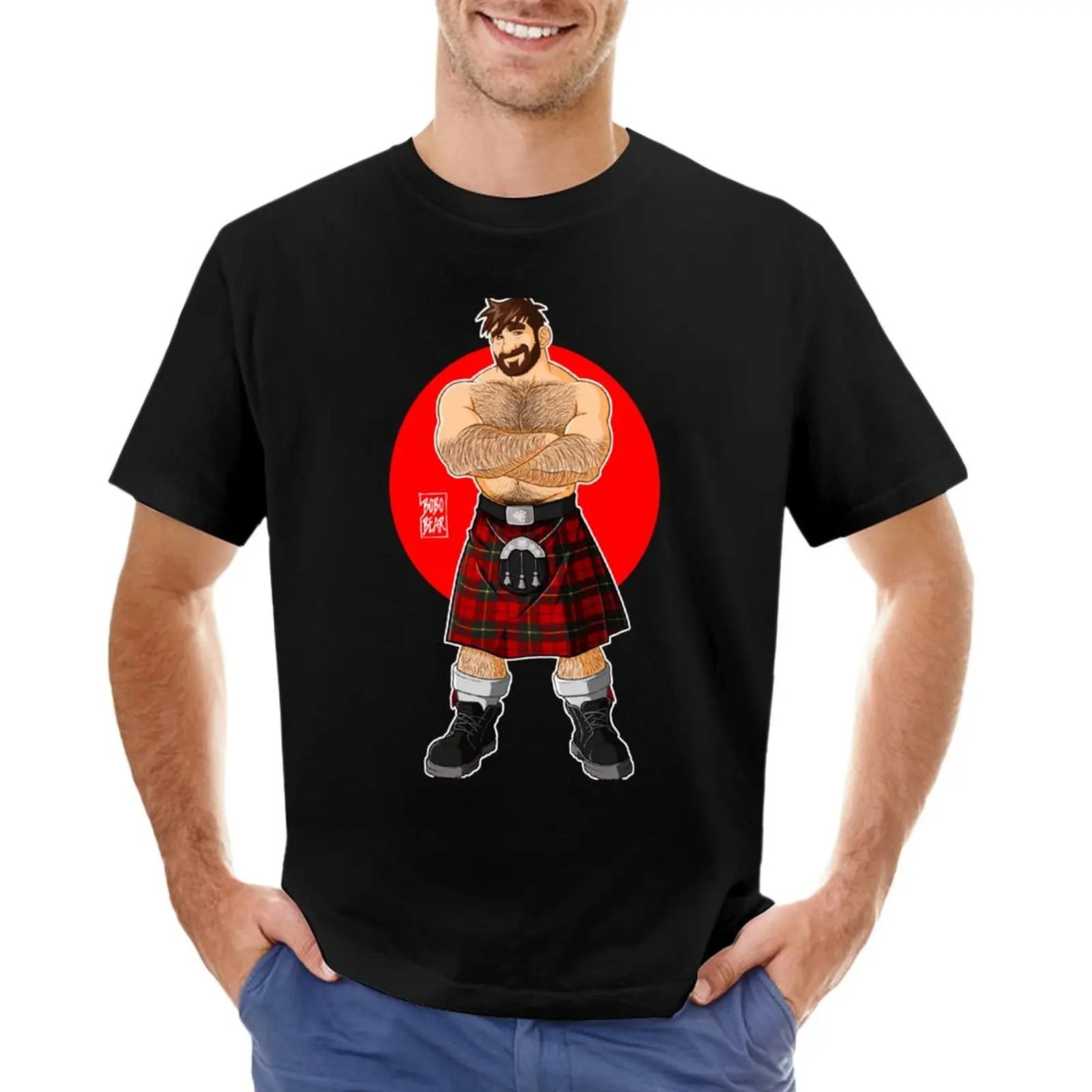Adam Likes Kilts-T-Shirt Senza Camicia Ragazzi Bianchi Maglietta Firmata Ad Asciugatura Rapida Da Uomo