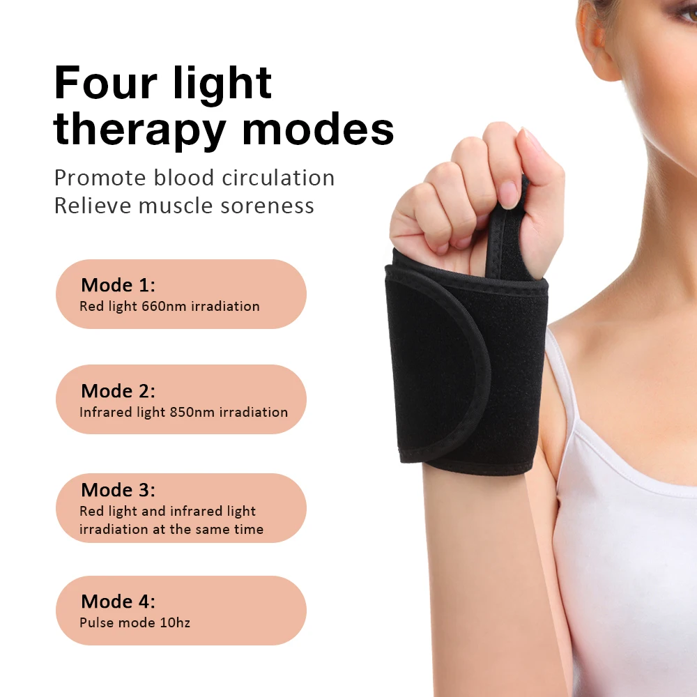 Red ＆ Infrared LED Light Therapy Belt 850nm 660nm Wrist Pain Relief Wrap Burn Fat Wrap Machine Back Waist Heat Pad Full Body light therapy belt