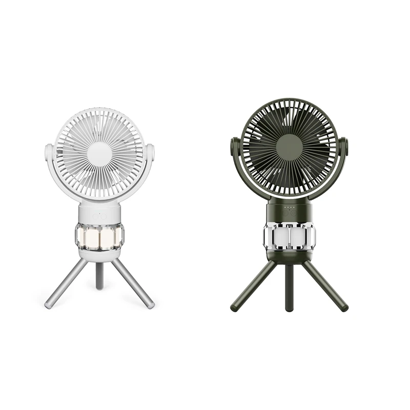 

HOT！-10000Mah Portable Camping Fan Rechargeable Mini Fan USB Outdoor Camping Ceiling Fan LED Light Tripod Stand Desktop Fan