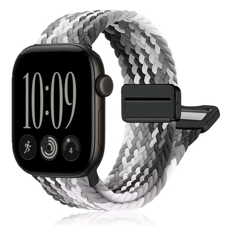 Nylon Band For Apple Watch Strap 44/46mm 45mm 42mm magnetic buckle Bracelet iWatch series se 12 11 10 7 5 6 8 9 Ultra 4 3 49mm
