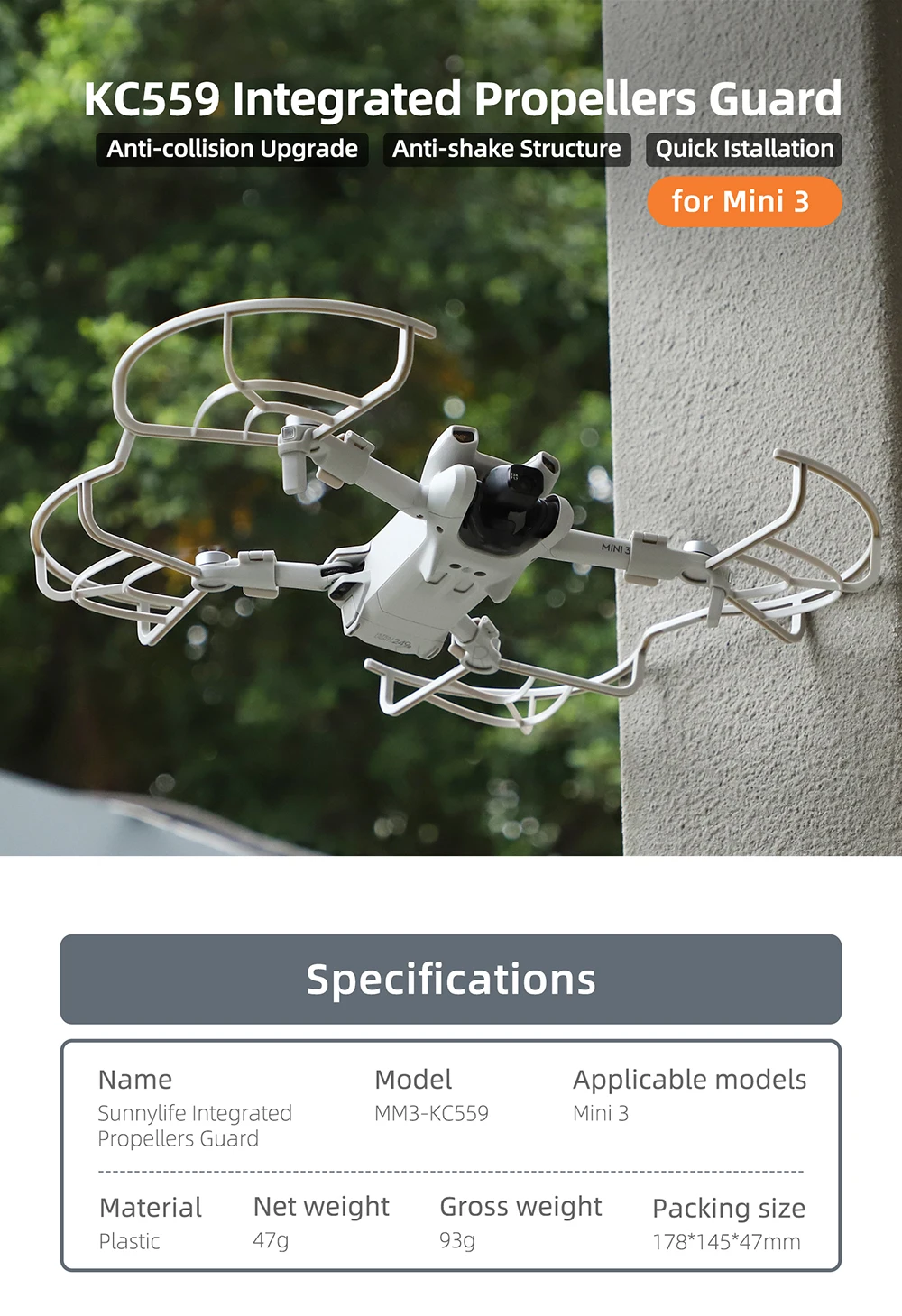 Protecteur D'hélice De Drone Gris, Protecteurs De Pales D'hélice Anti