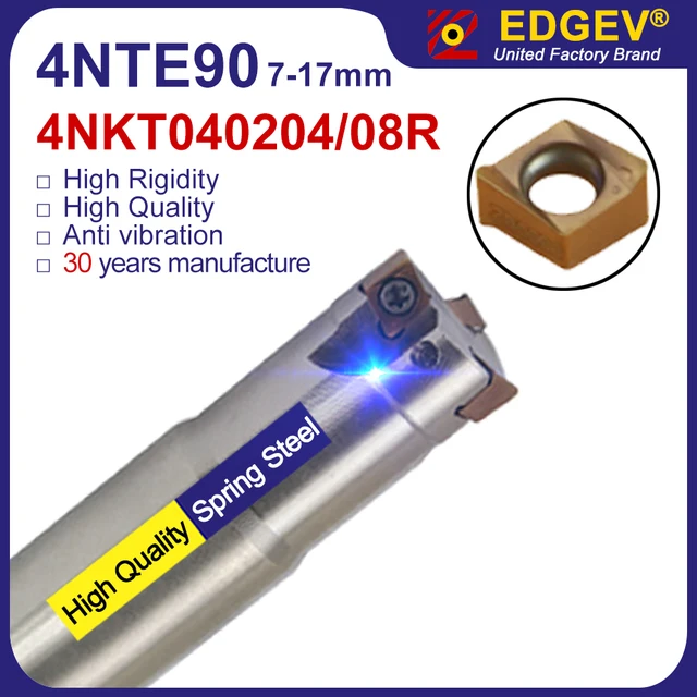 Fraise à alimentation élevée 4NTE90, série complète 7-17mm, 4N TE90 4NKT 040208 4NKT040204, insert en carbure, porte-outil de fraisage en métal cnc 1
