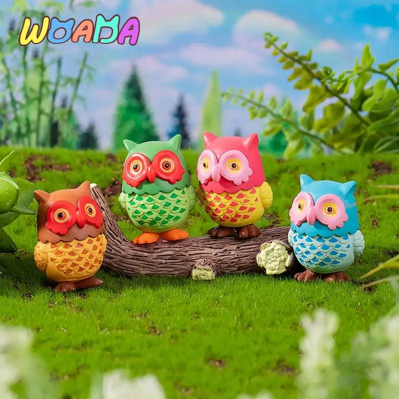 

1Pc Mini Owl Ornament Cartoon Animal Figure Micro Landscape Decoration Dollhouse Miniature Toys Great Gifts For Friends Or Kids