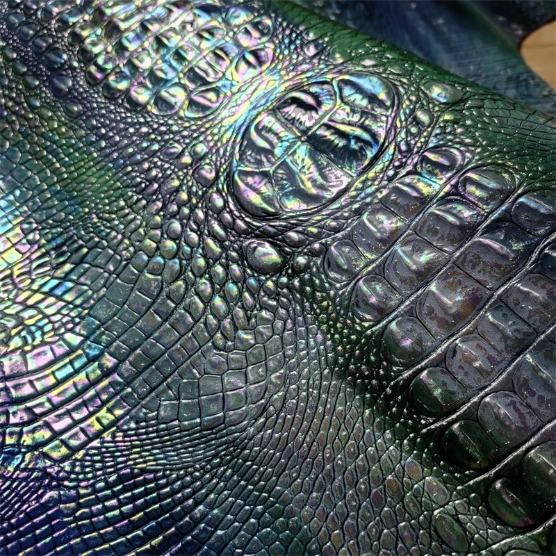 1.2/1.4mm 다채로운 악어 프린트 소가죽. 첫 번째 레이어 가죽. 진짜 가죽 원..