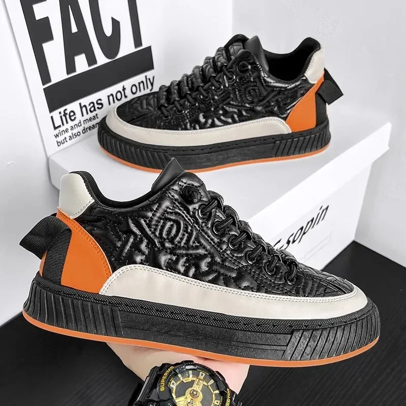 

Men's Shoes Winter 2024 New Versatile Men's Casual Outdoor Flat Shoes Student Sports Heightened Little White Tide Shoes