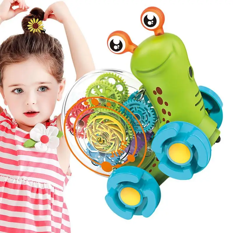 

Electric Snail Toy Interactive Musical Light Up Crawling Snail Toy Automatically Change Direction Battery Operated Bump & Go