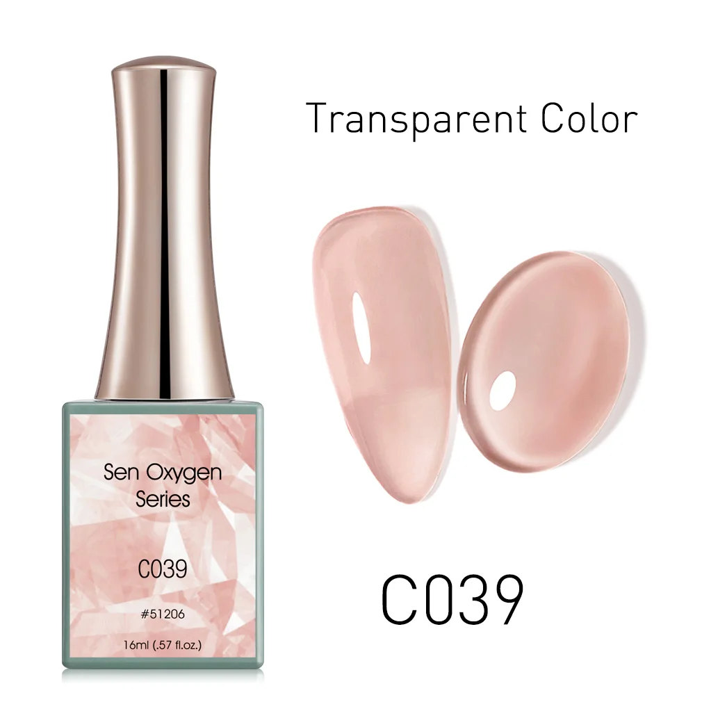 C039 Canni Jelly Pink Nail Gel Polish Transparent Color Collection Gel Varnish Long Wear Diamond Top Coat Nail Manicure Nail Gel