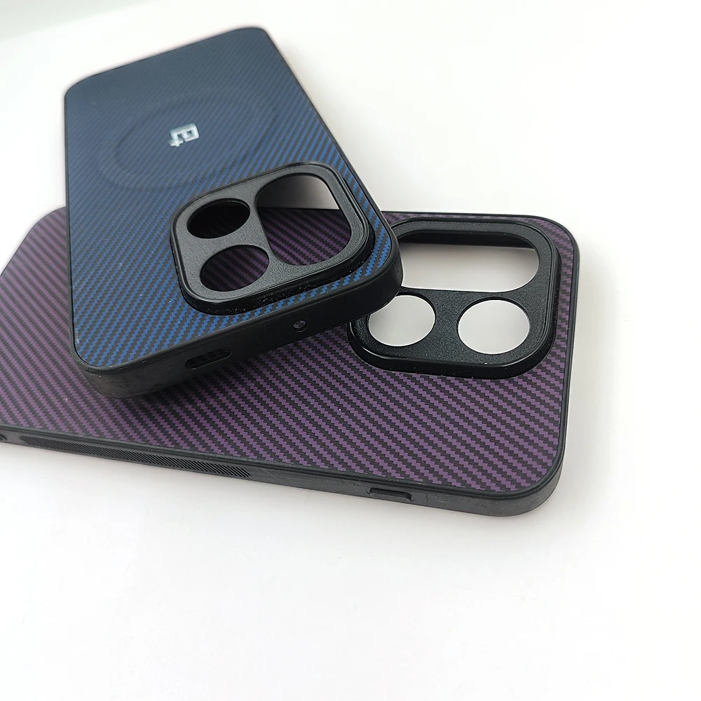 Carbon Fiber Texture Magnetic Wireless Charging Phone Case