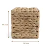 1pc Hand-woven Straw Tissue Box Water Gourd Napkin Cover for Bathroom Kitchen Openwork Household Toilet Sundries Square Storages 6