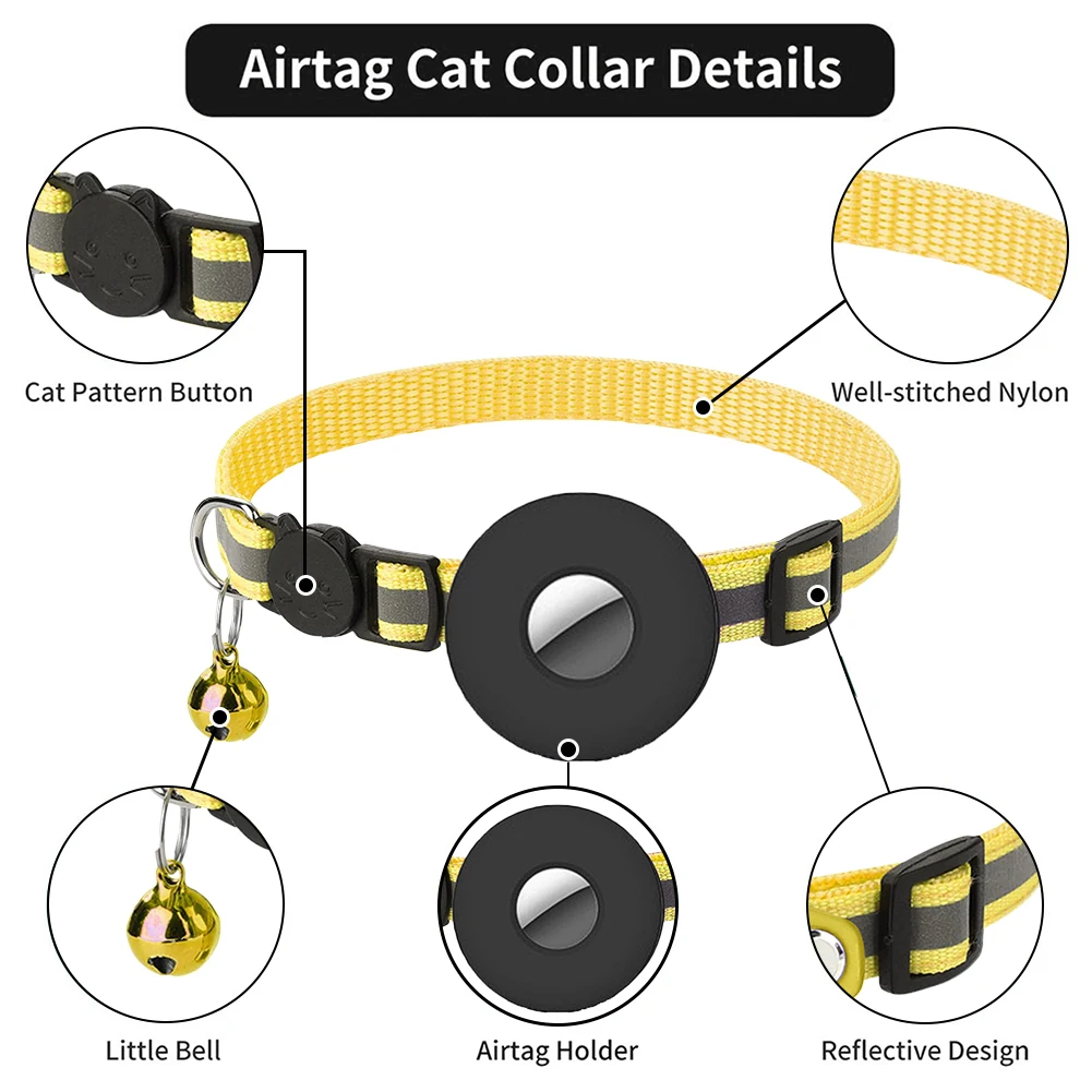 Portable Gps Tracker Lightweight Fashion Locator Collar for Cat Inteligent Cat Tracker Adjustable Size for Samll Pet Accessories