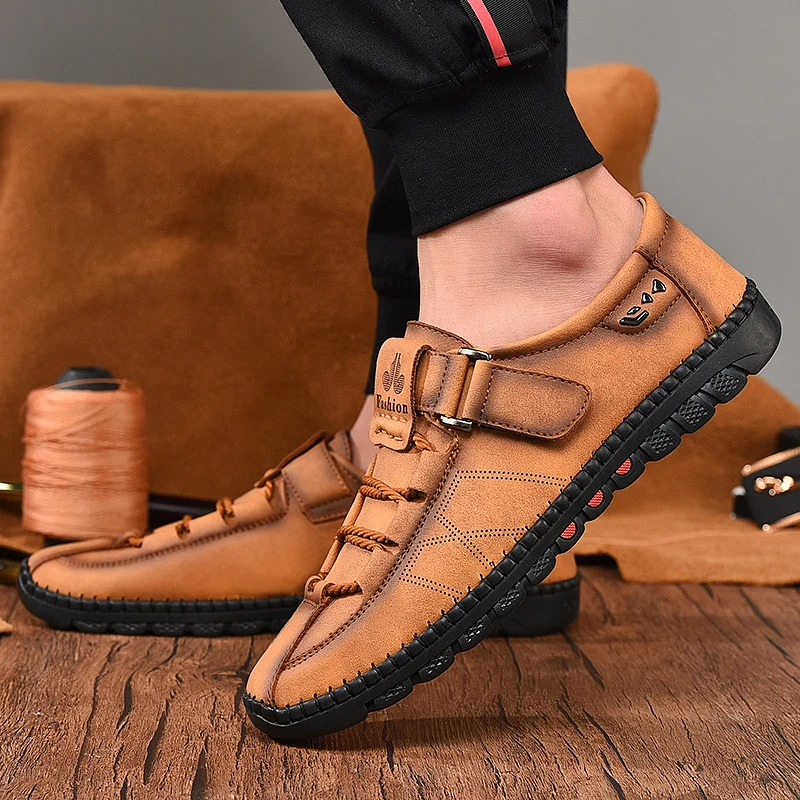 

Men's Shoes Flats Outdoor Men Casual Shoes Non-slip Wear-resistant Sports Hiking Shoes Work Vintage Fashion Trekking Shoes Man