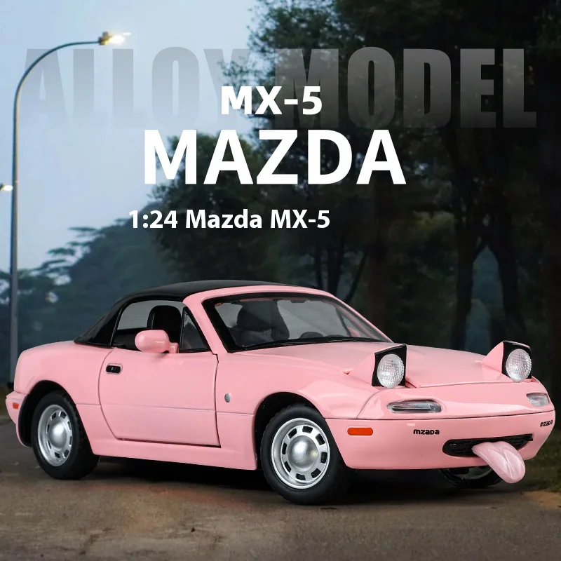 マツダ-ミニチュア合金車モデルmx5,MX-5,ロードスタートイ,音と