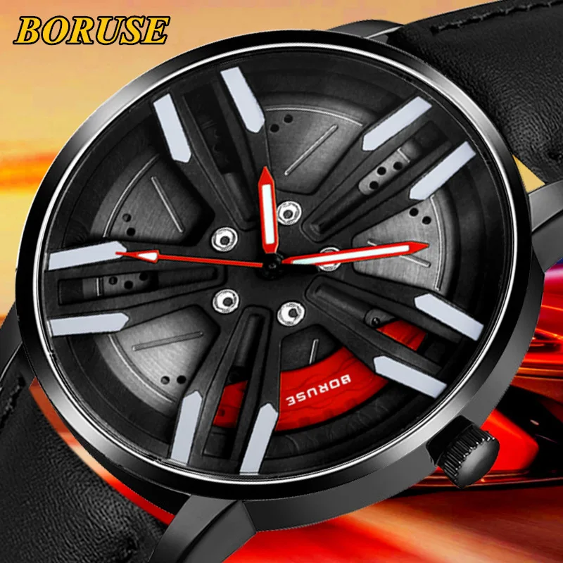 

2022 Sports Car Watch Trend Men's Hub Watch Men's Luminous Three-dimensional Hollow Quartz Watch Relojes De Cuarzo Para Hombre