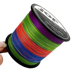 Premium JOF 4 - Strand Braided Fishing Line - Durable Multifilament Wire for Carp Fishing, Available in Multiple Lengths (Multicolor)