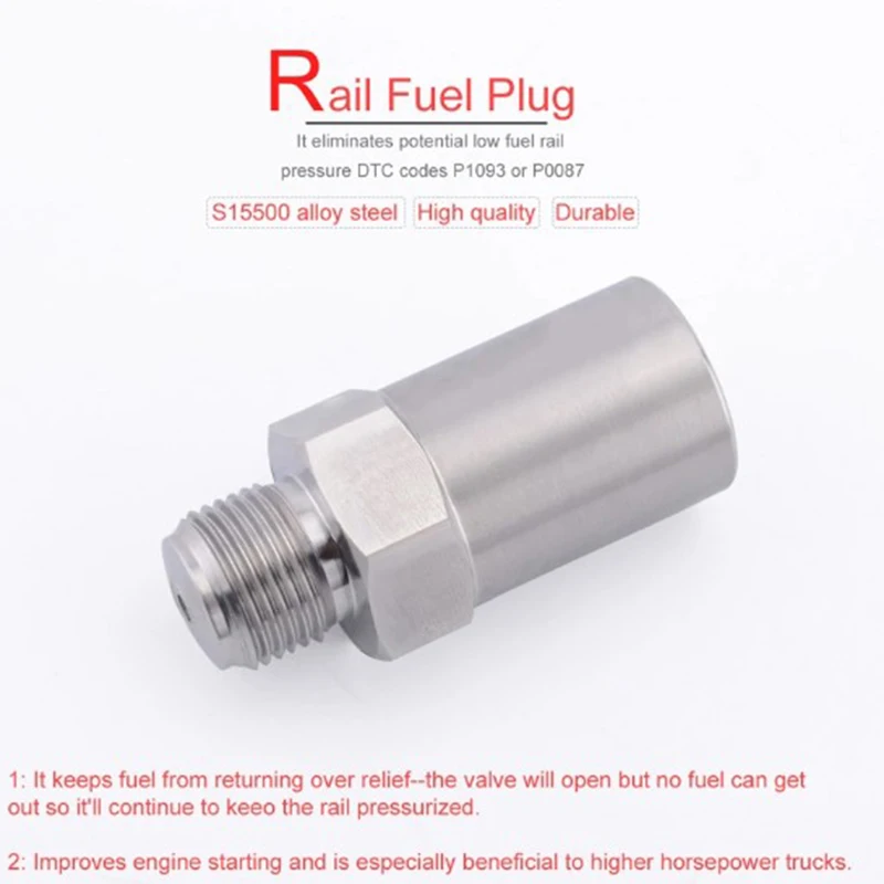 

Diesel Rail Fuel Plug Valve Compatible with 2001-2004 Chevy GMC 6.6L LB7 Duramax