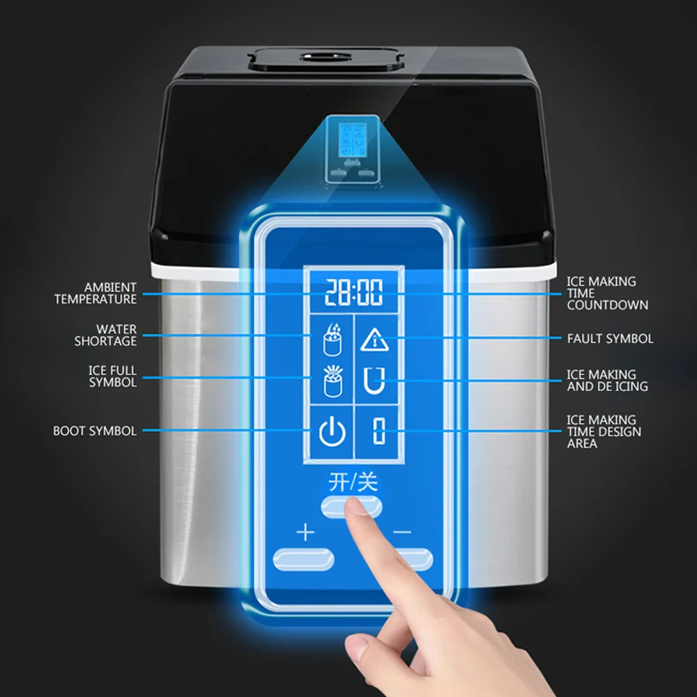 Version Ice Cube Machine Household Ice Maker Square Maker Manual Water Injection