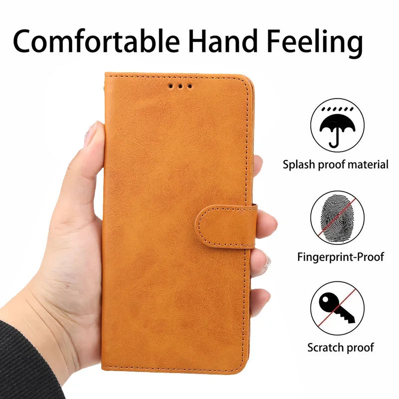 Leather Flip Wallet Case - Versatile Style and Protection