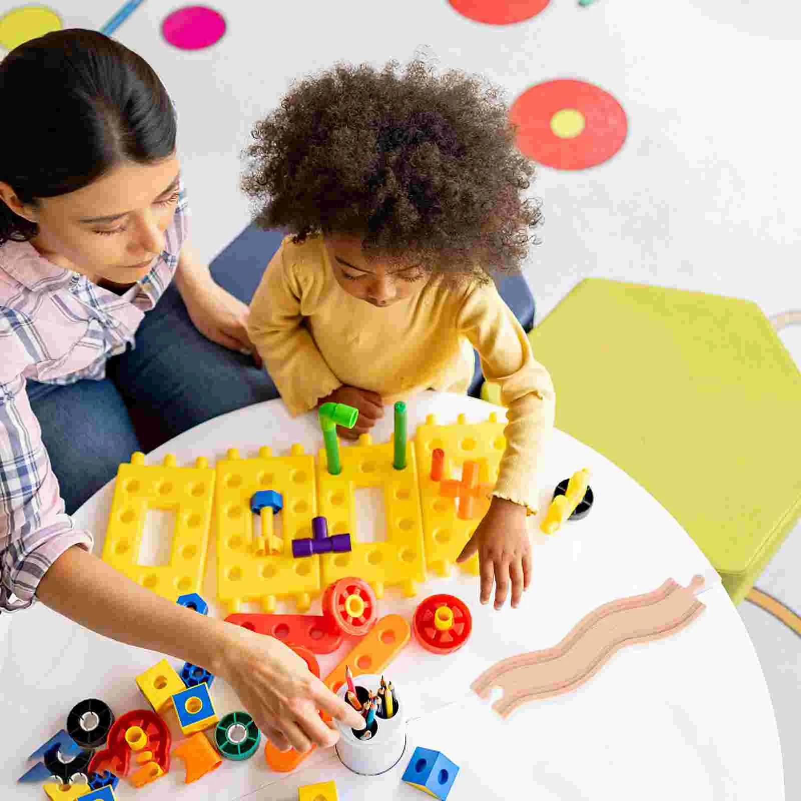 Wooden Train Track Accessories Snake Shape Promotes Kids Skills Safe Toy For 3 Year Old Interaction Wooden