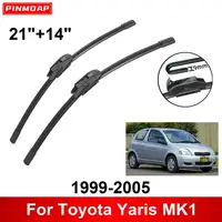 Car Wiper for Toyota Yaris MK1 1999-2005 21" + 14" Front Rear Wiper Blades Brushes Cutter Accessories 2001 2002 2003 2004 2005 1