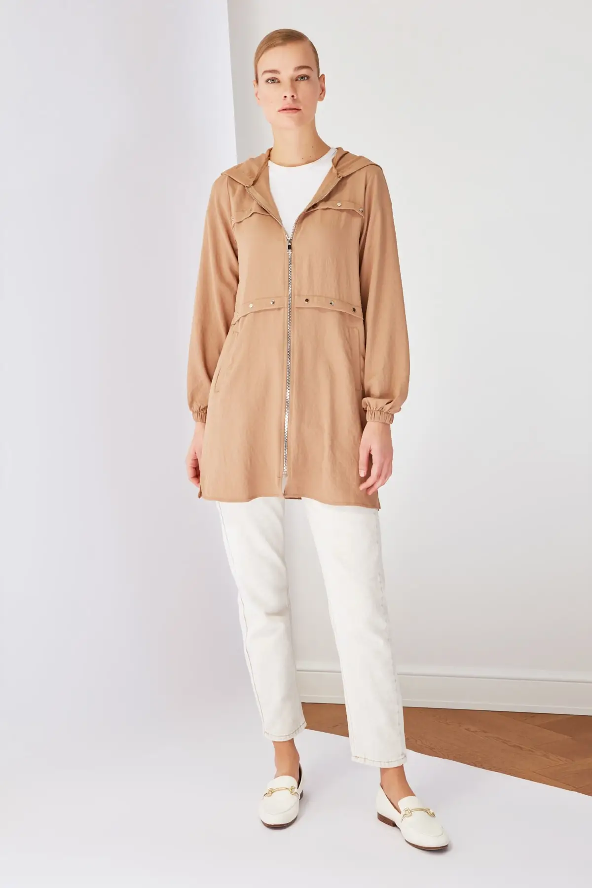 Пальто на молнии с капюшоном TCTSS21CE0378 | Дом и сад