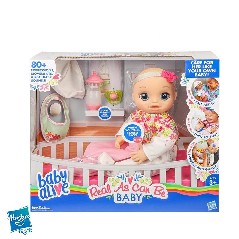 Hasbro Naughty Baby Smart Interactive Dolls Can Feed and Talk Girls Play House Toys Love Baby Alive Figures Children's Gifts