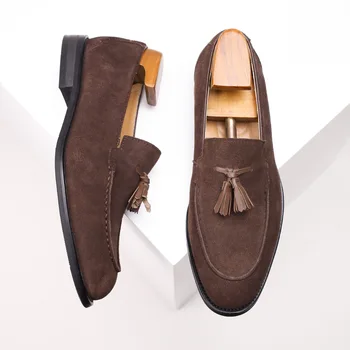 LIHUAMAO Footwear Leather penny loafers slip on casual shoes work shoes Men leisure Shoes Outdoor footwear Walking Shoes - Image 4