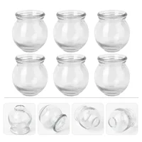 6Pcs Vacuum Massage Cups Glass Physiotherapy Suction Cups SPA Vacuum Massage Jars For Health Care Body Relax Vacuum Massager 1