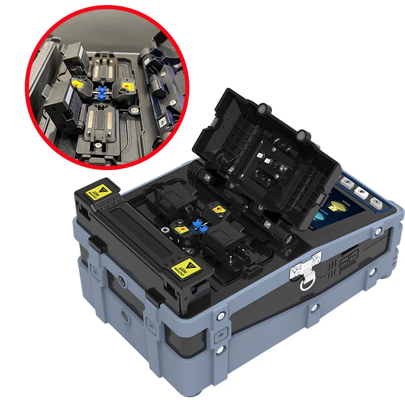 NOVKER NK-3S Fiber Fusion Splicer Machine 4 Motors with Touch Screen OPM VFL FTTH Fiber Optic Jumper Fast Welding Tool Kit