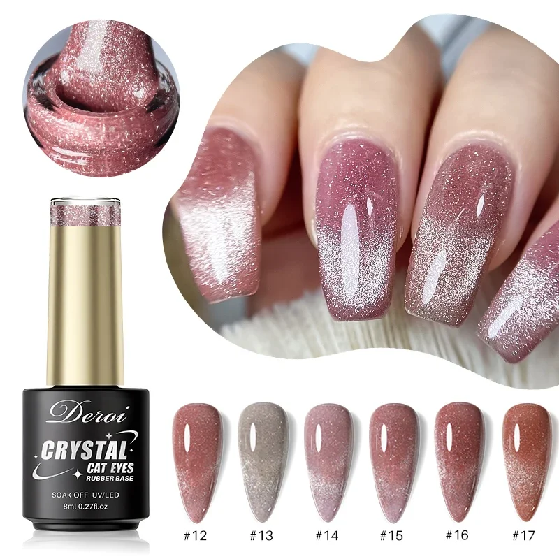 CNAILS 8ml Cat Eye Nail Gel Polish First Gel UV Soak Off Polish Glitter Semi Permanent Magnetic Nail Art No Need Base Coat nail gel nail polish