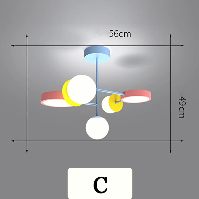 LED Children's Room Ceiling Chandeliers Nordic Minimalist Boy Girl