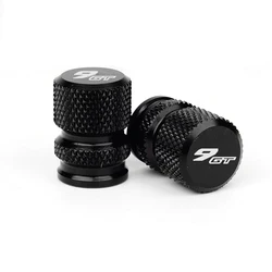 Premium CNC Side Stand Enlarger & Kickstand Foot Pad with Tire Valve Caps (Tire Cap - Black)
