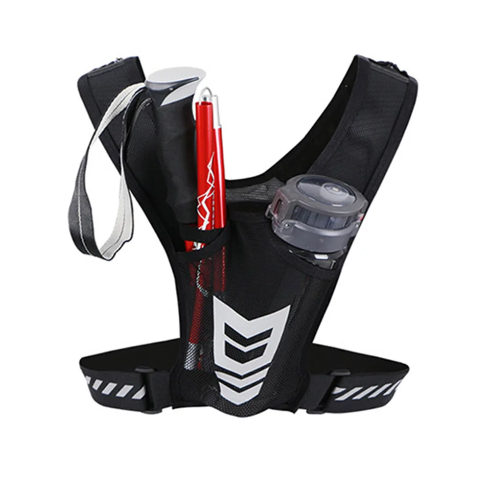 Running Phone Holder Vest Lightweight Cycling Vest Unisex Breathable Mesh Running Chest Bag Adjustable Buckle for Men Women