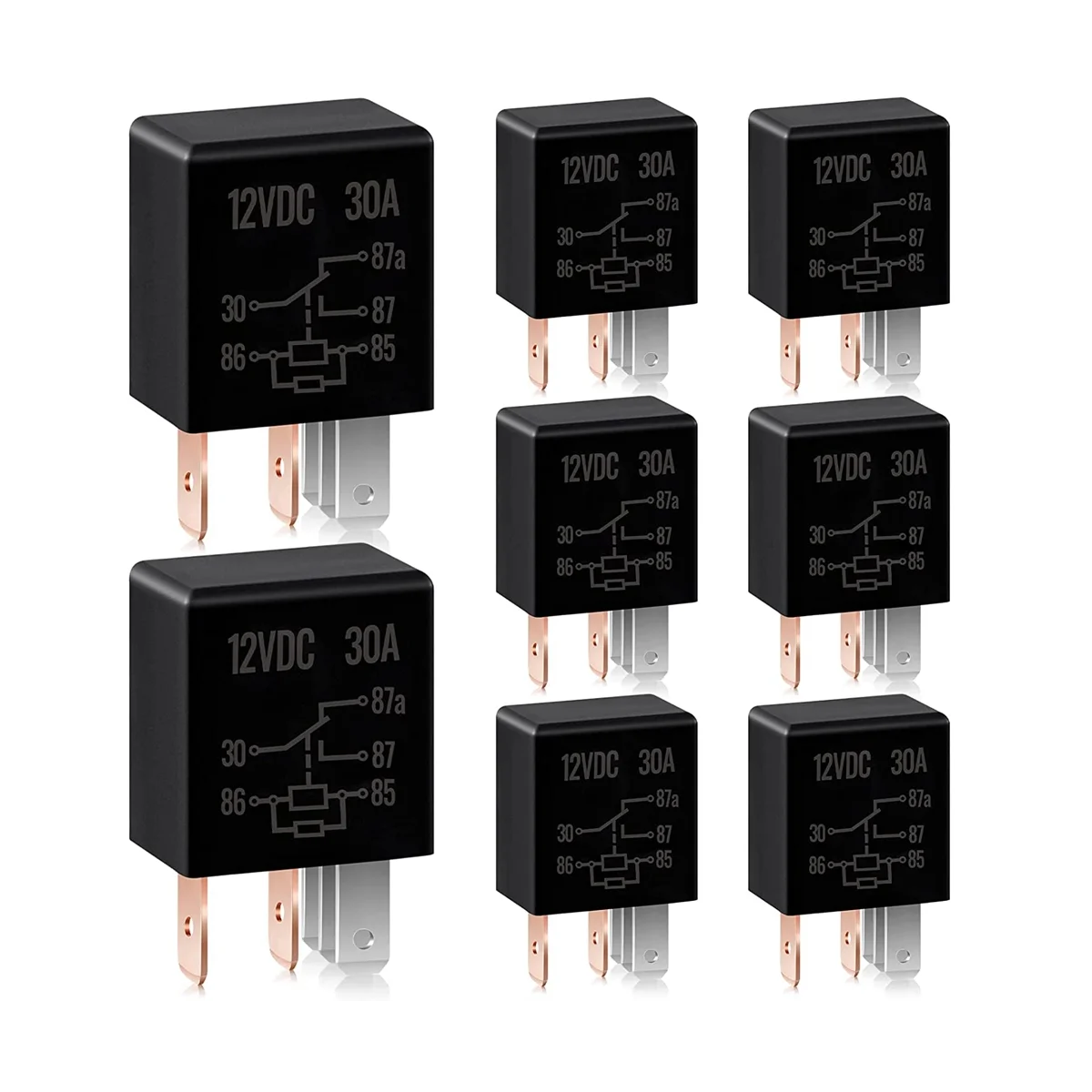 

5 Pin Relay 12V 30A Relay Multi Automotive Relay Car Heavy Duty Relay for Car Motor Replacement Accessories ,8 PCS