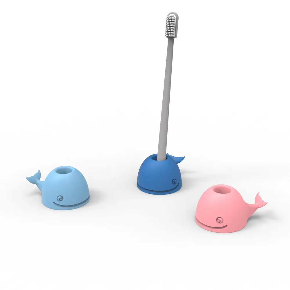 

1PC Creative Cute Whale Toothbrush Holder Toothbrush Holder Desktop Office Small Whale Pen Plugs Bathroom Accessories