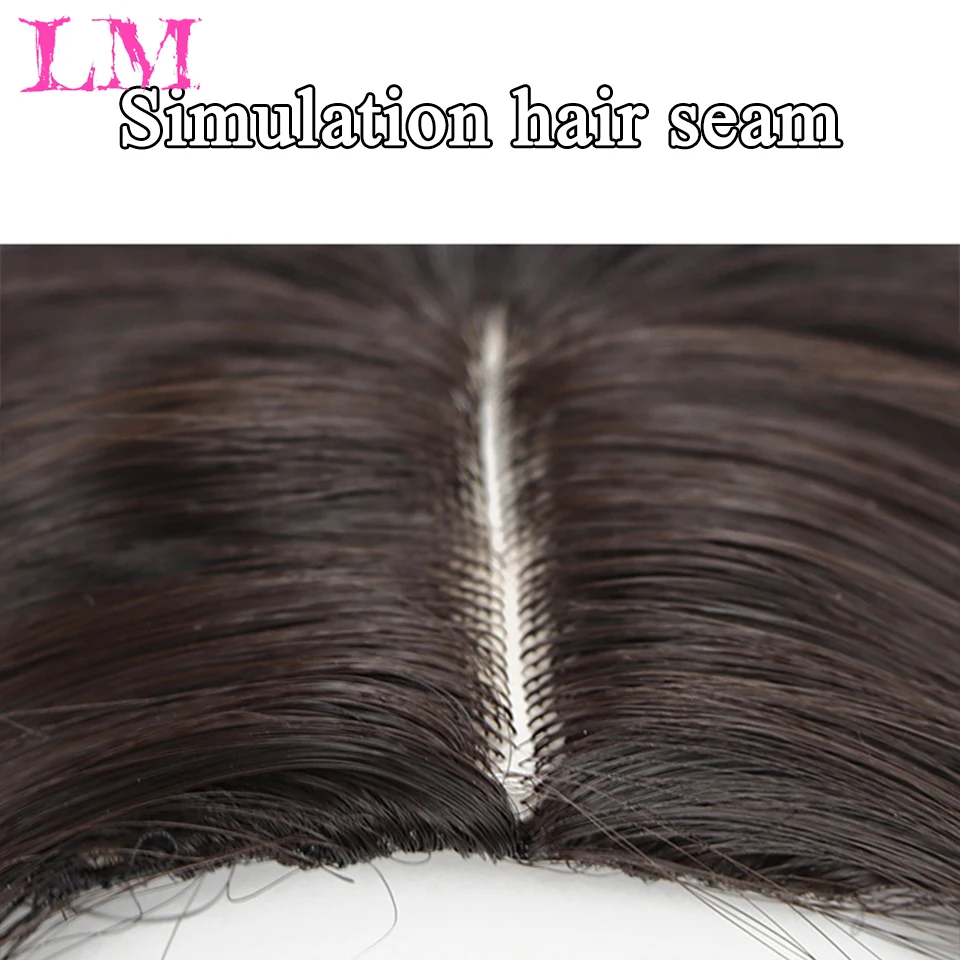 LM syntetická dlouhé přímo vlasy natě neviditelná 3D vlasy tupé klip na vlasy prodloužení uprostřed díl neviditelná objímka příčesek