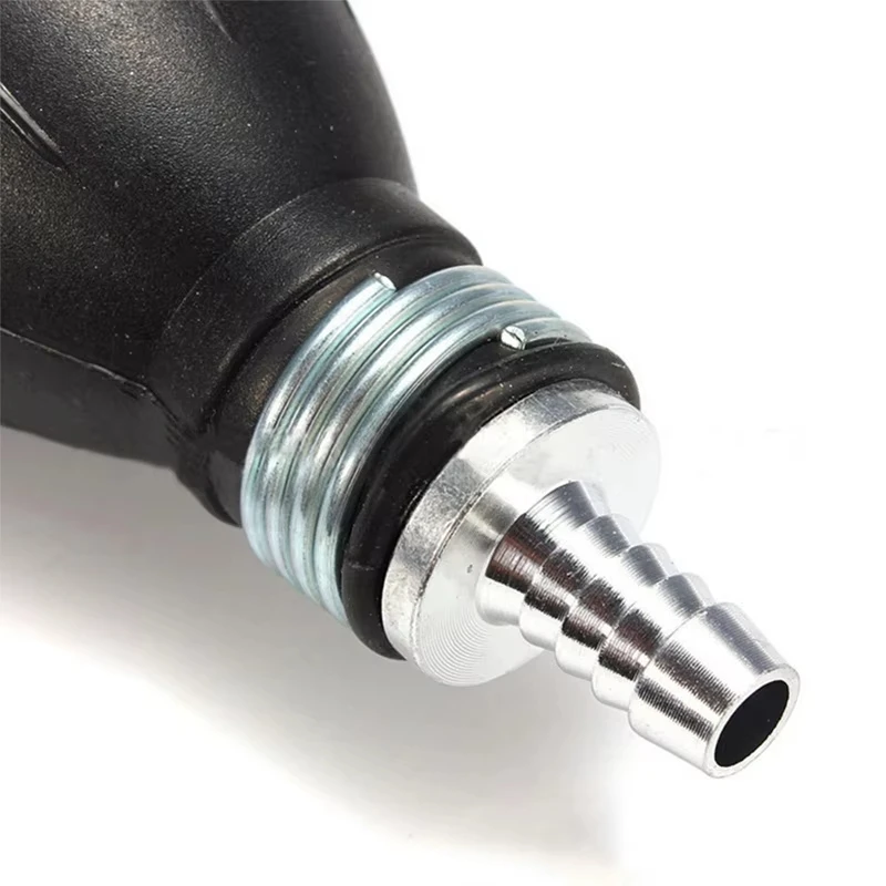 Universal Hand Fuel Pump Line - Rubber Aluminum Primer Bulb for Diesel and Oil Transfer