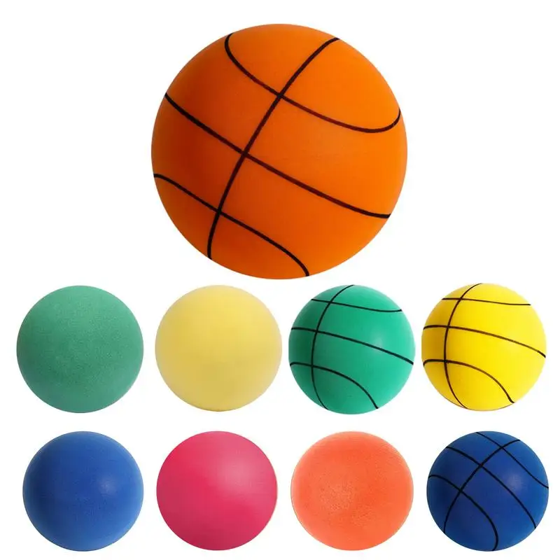 

24cm Indoor Silent Basketball Foam Basketball Quiet Foam Ball for Training Sponge Silent Bouncy Balls with High-Resilience