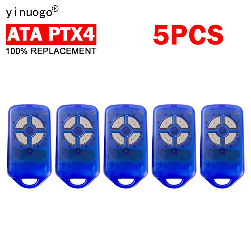 

5PCS ATA PTX4 Securacode Herculift Remote Control Door Garage 433.92MHz Rolling Code Gate Opener Remote Control Command Key