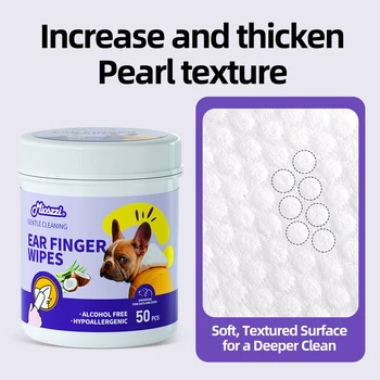 50pcs Pet Multi-purpose Cleaning Finger Wet Wipes 2