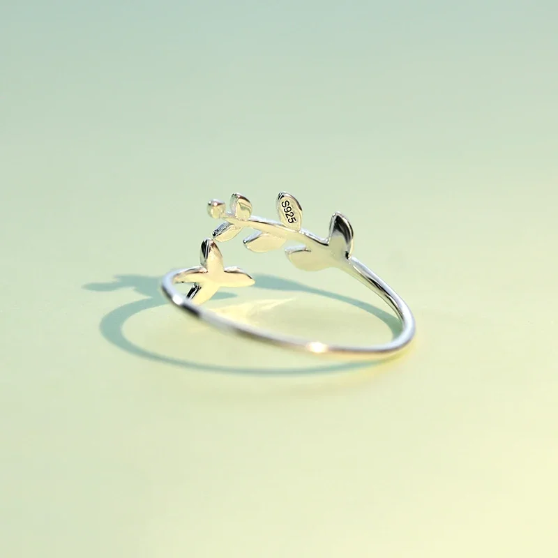 TrustDavis 925 Sterling Silver Fashion Women Cute Branch Rings Size 5 6 7 Gift Girls Teen Lady DS555 silver ring silver rings