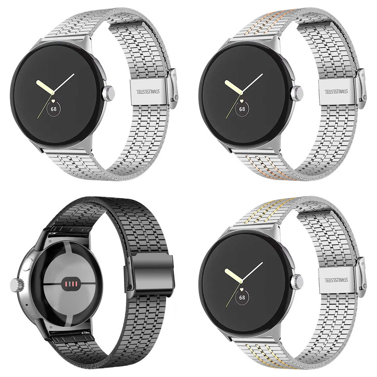 Stainless Steel Strap Wristband Bracelet Replacement Accessory