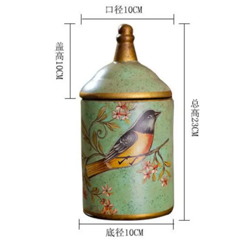 

Tin Kitchen Retro Tea Cans Jar Vintage Storage Tanks Ceramic Sugar Candy Cooking Organizer Jars Paint