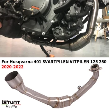 Motorcycle Exhaust System Front Link Pipe For Husqvarna 250 401 Svartpilen Vitpilen 2020 2021 2022 2023 Years Modiy Escape Moto