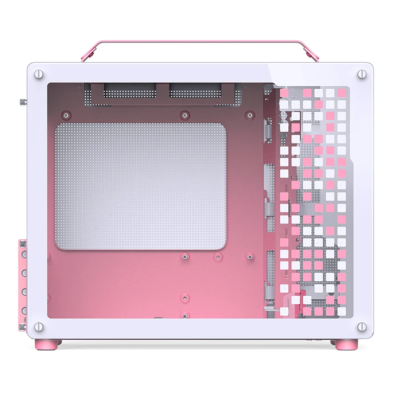 PC Chassis JONSBO Z20 Pink White MATX ATX Chassis 20L Detachable Handle Case 163mm Air-Cooled Graphics Card Type-C Desktop Small Space