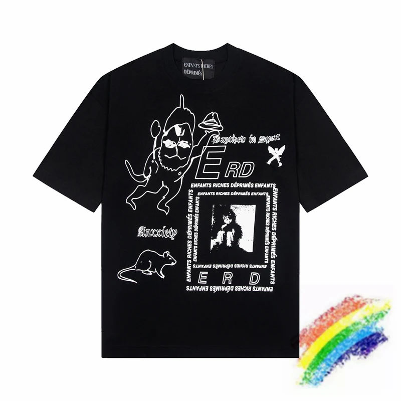Enfants Riches Depmes Erd T Shirt Uomo Donna Migliore Qualità Stampa Digitale T-Shirt E. R.D Tees