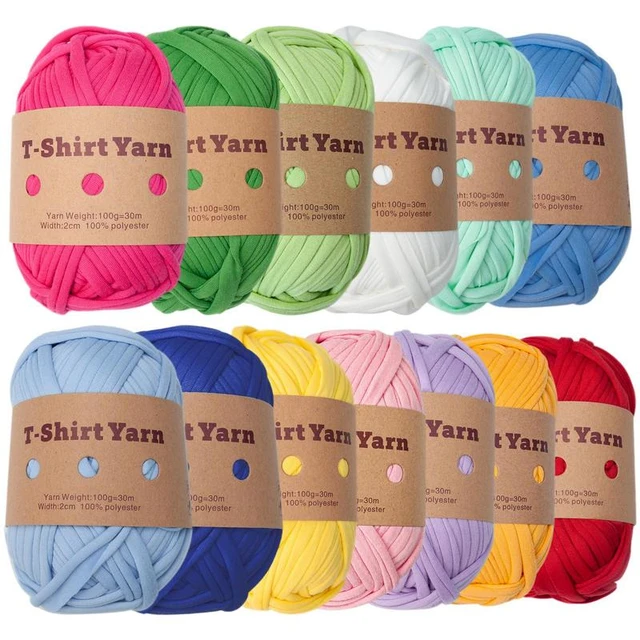 Crochet Yarn For Crafts Polyester Knitting And Crochet Yarn 6 Assorted  Colors Washable Slightly Elastic Hand-Knitted Supply For - AliExpress