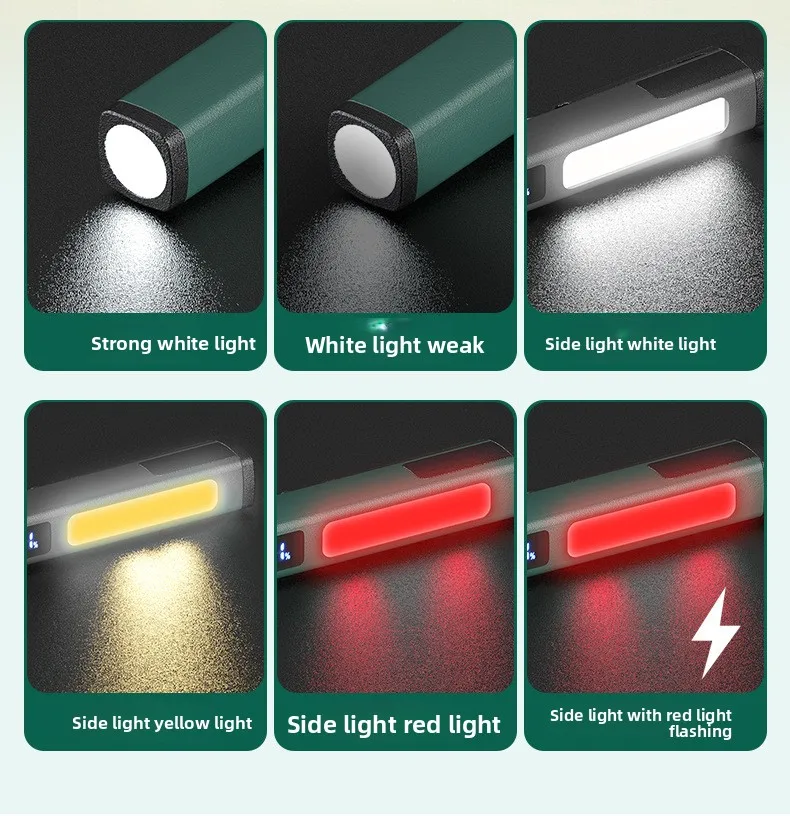 New long battery life maintenance led pen light USB charging lighting multi-function maintenance work light outdoor flashlight