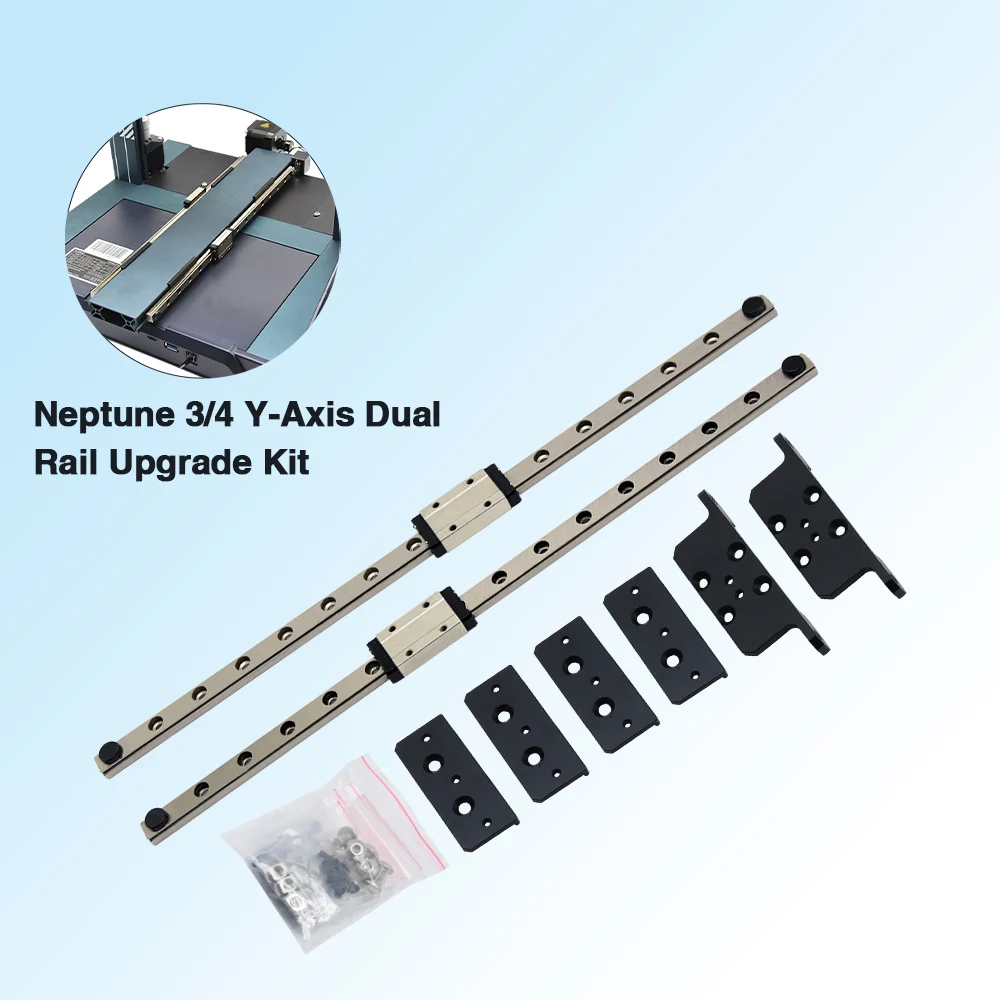 Elegoo Neptune 4 Dual Y-axis Upgrade Neptune 3,Neptune 3 Pro Linear Rail Kit MGN9H 315MM NP4  3D Printer Parts