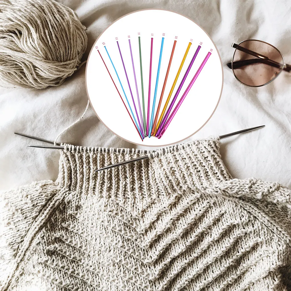 

1 Set Afghan Needle Crochet Notion Weaving Knitdowns Stitches Markers