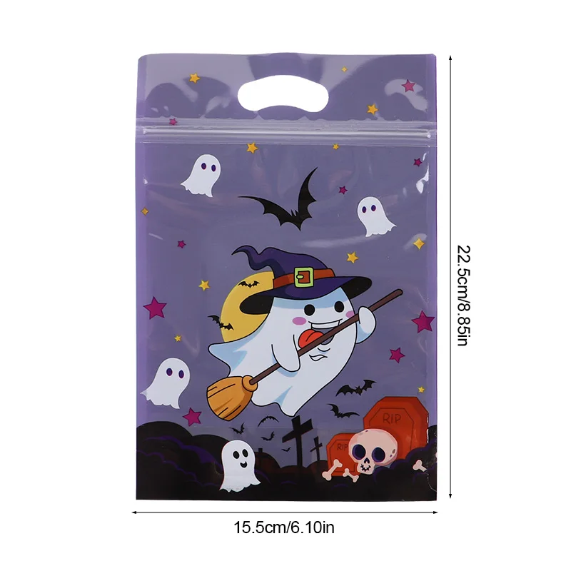 thumbnail image 2 of 200pcs Halloween Small Goodie Bags, Halloween Candy Wrappers Spooky Gift Bags Self Adhesive Bags Halloween Ziplock Bag Halloween Cookie Bags For Snack Biscuit Party (Castle Style 2 of 10